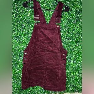 Burgundy overall Dress
